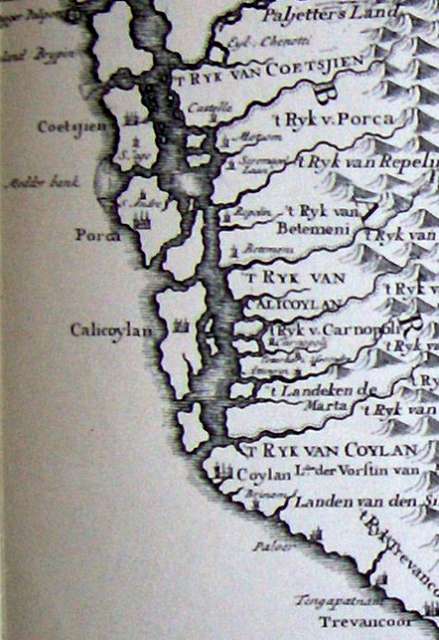 Map of the Malabar Coast